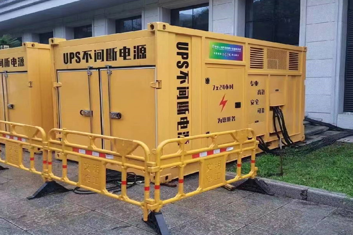 宁化发电机租赁施工现场